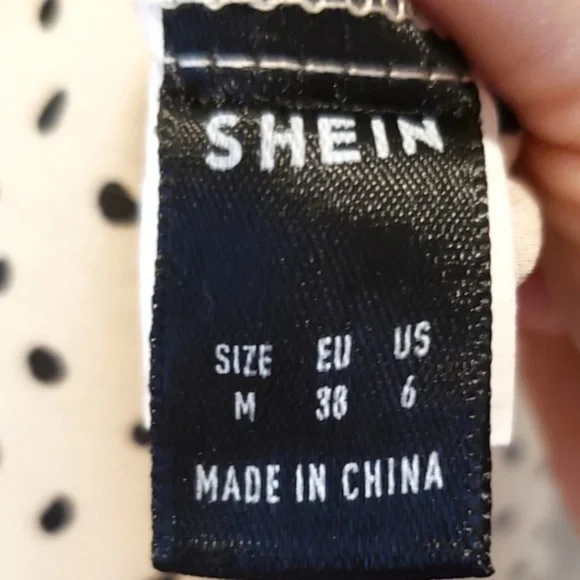 Shein Cream Black Polka Dot Top - Picture 8 of 9